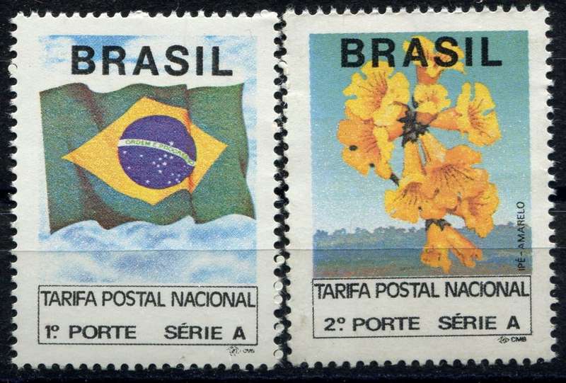 Brazil  - Flag/Flowers - 1991/2 - MNH