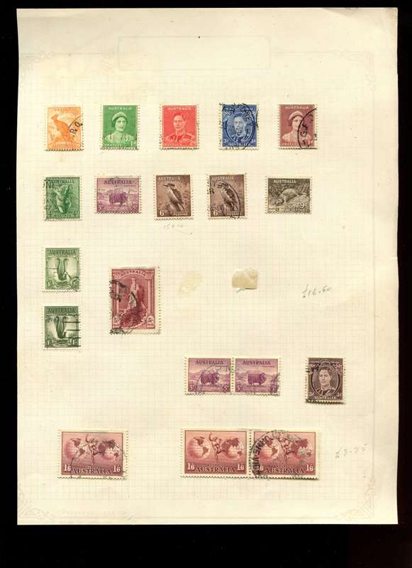 Australia - 19 Stamps Mounted On Old Album Page