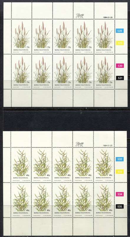 Bophuthatswana - Set of 4 Complete Sheets of 10 - 1984 - MNH