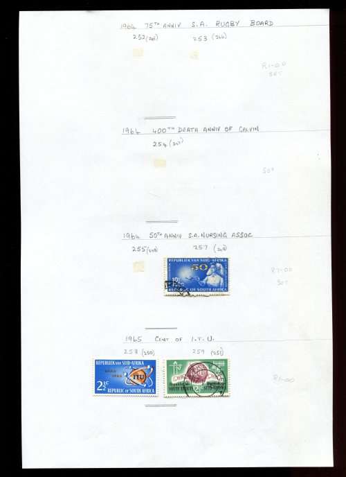 RSA - 3 Stamps Mounted On Old Album Page