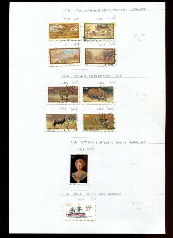 RSA - 10 Stamps  Mounted On Old Album Page