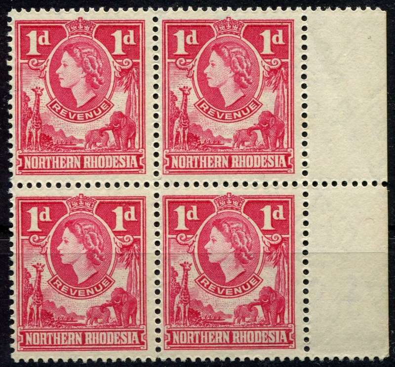 Northern Rhodesia - Revenue - Block of 4  - MNH