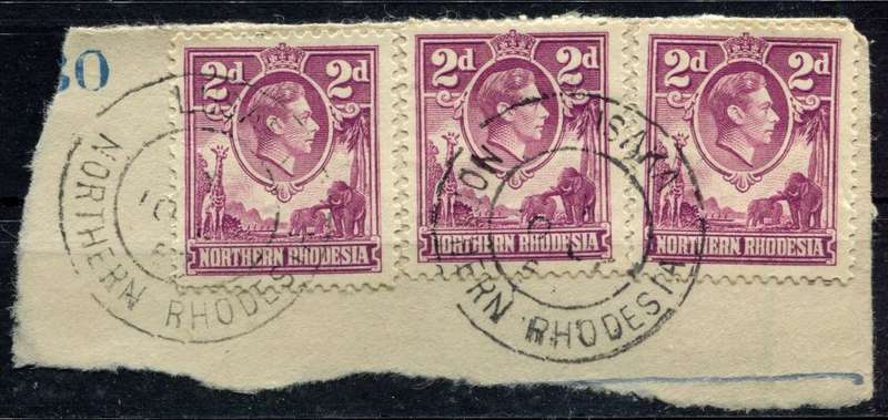 Northern Rhodesia - 1938 - Used on Piece