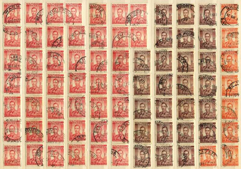 Southern Rhodesia - Bulk Lot - 1937 -  Used
