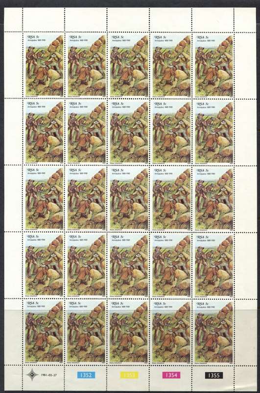 RSA - 1 Complete Sheet of 25 - 1981 - MNH