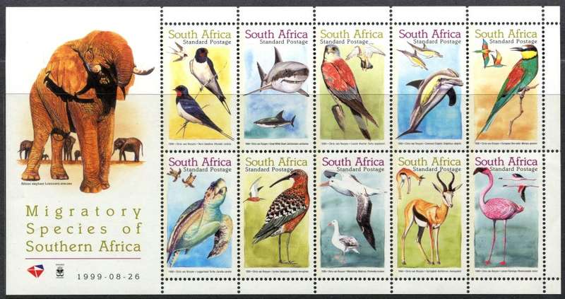 RSA - 1 Complete Sheet of 10 - 1999 - MNH