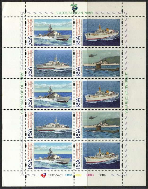 RSA - 1 Complete Sheet of 10 - 1997 - MNH