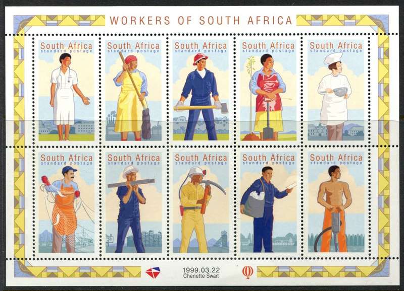 RSA - 1 Complete Sheet of 10 - 1999 - MNH