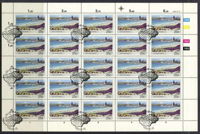 RSA - Set of 4 Complete Sheets of 25 - 1983 - CTO