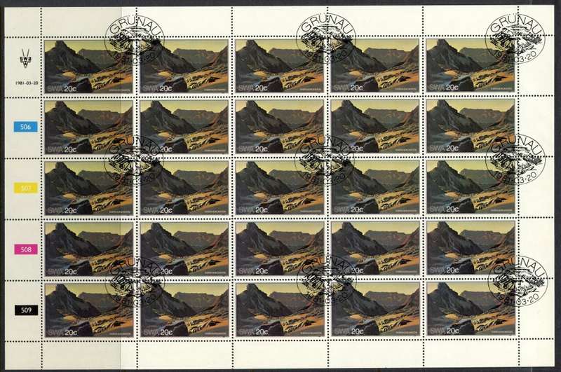 SWA - Set of 4 Complete Sheets of 25 - 1981 - CTO