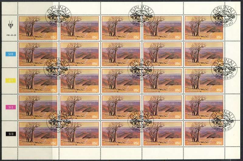 SWA - Set of 4 Complete Sheets of 25 - 1981 - CTO