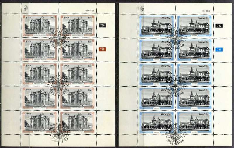 SWA - Set of 4 Complete Sheets of 10 - 1984 - CTO
