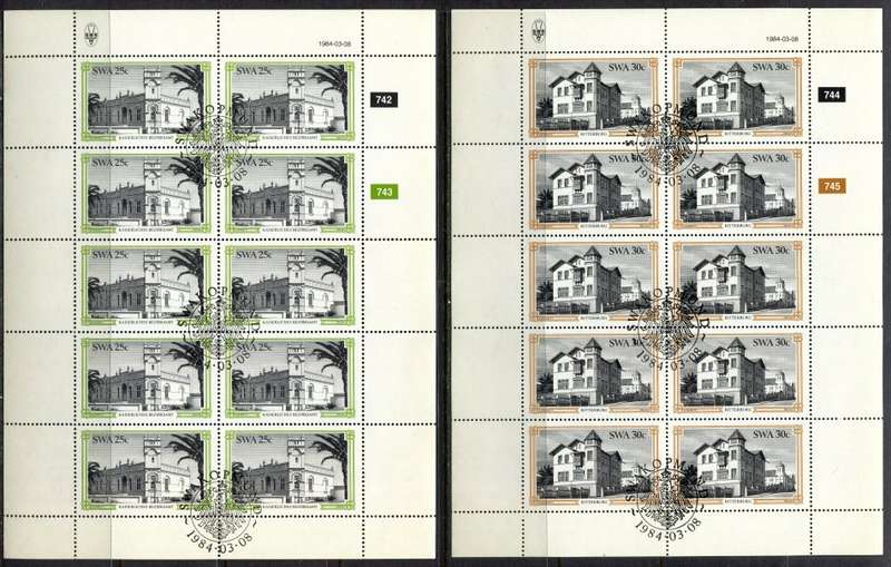 SWA - Set of 4 Complete Sheets of 10 - 1984 - CTO