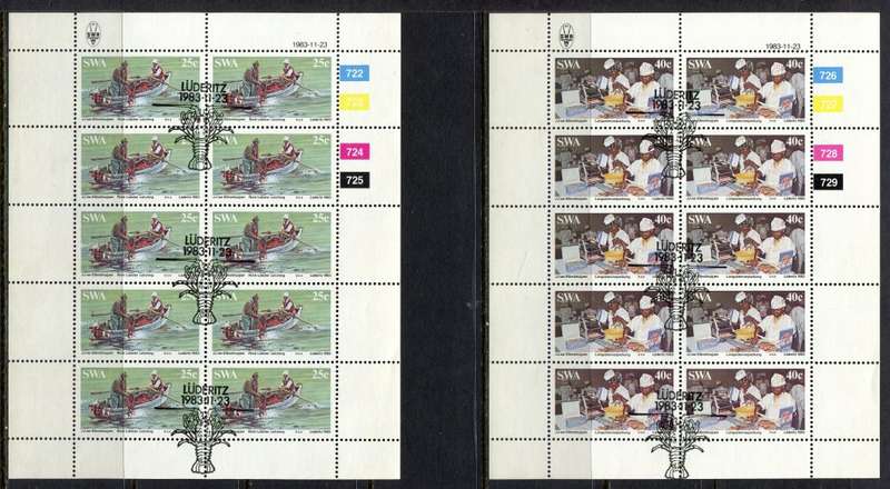 SWA - Set of 4 Complete Sheets of 10 - 1983 - CTO