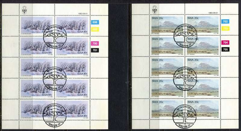 SWA - Set of 4 Complete Sheets of 10 - 1983 - CTO