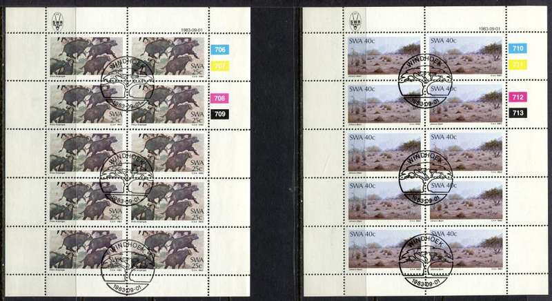 SWA - Set of 4 Complete Sheets of 10 - 1983 - CTO