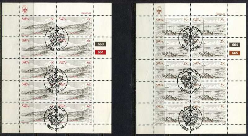 SWA - Set of 5 Complete Sheets of 10 - 1983 - CTO
