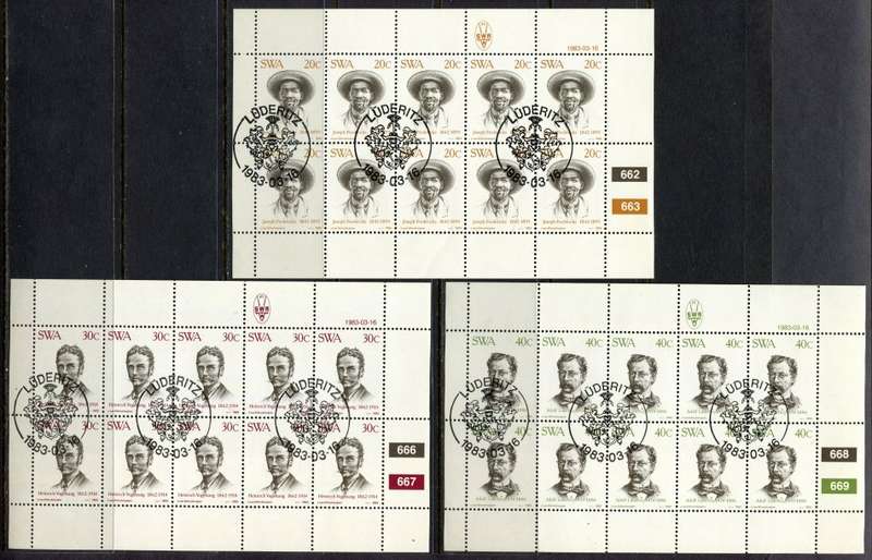 SWA - Set of 5 Complete Sheets of 10 - 1983 - CTO
