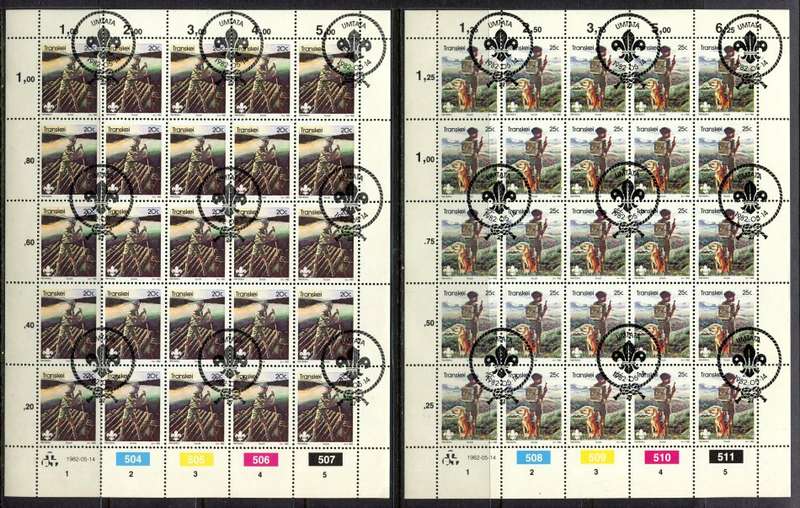 Transkei - Set of 4 Complete Sheet of 25 - 1982  - CTO