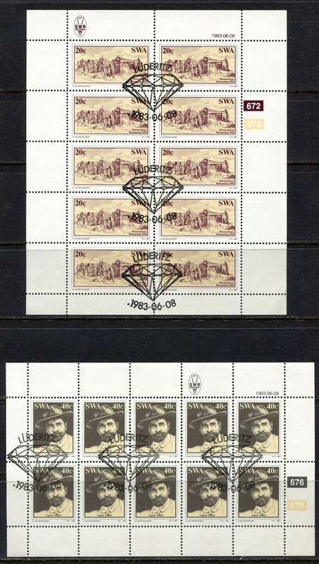 SWA - Set of 4 Complete Sheets of 10 - 1983 - CTO