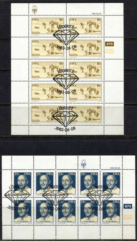 SWA - Set of 4 Complete Sheets of 10 - 1983 - CTO