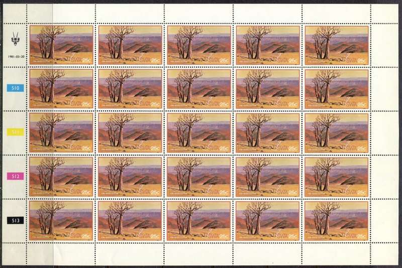 SWA - Set of 4 Complete Sheets of 25 - 1981 - MNH