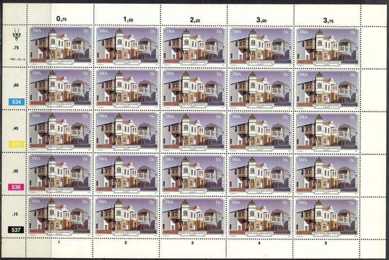SWA - Set of 4 Complete Sheets of 25 - 1981 - MNH