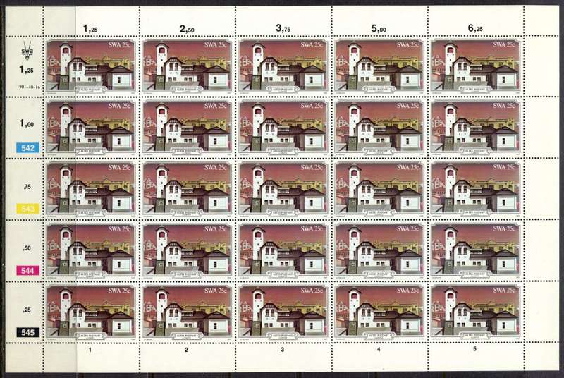 SWA - Set of 4 Complete Sheets of 25 - 1981 - MNH
