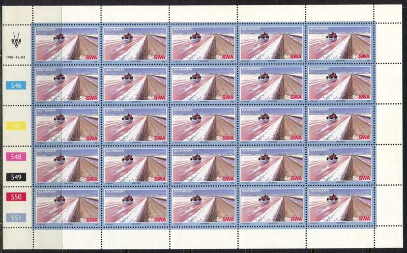 SWA - Set of 4 Complete Sheets of 25 - 1981 - MNH