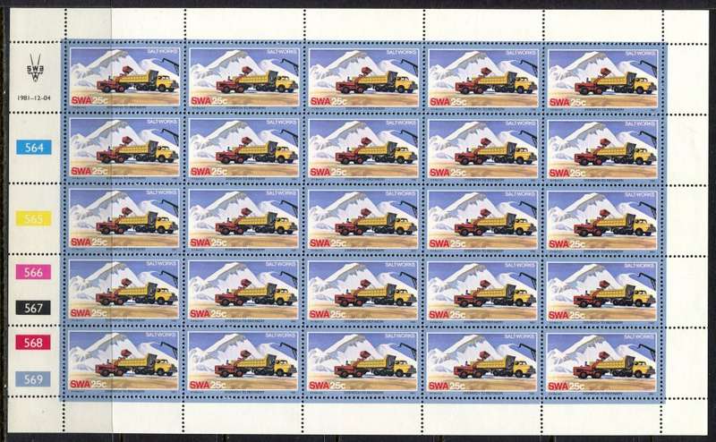 SWA - Set of 4 Complete Sheets of 25 - 1981 - MNH