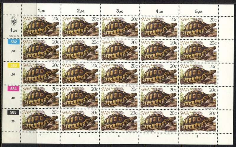 SWA - Set of 4 Complete Sheets of 25 - 1982 - MNH