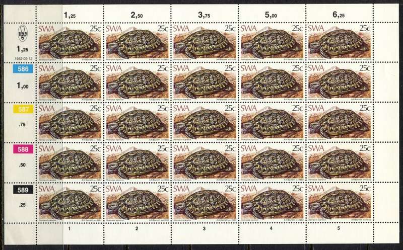 SWA - Set of 4 Complete Sheets of 25 - 1982 - MNH