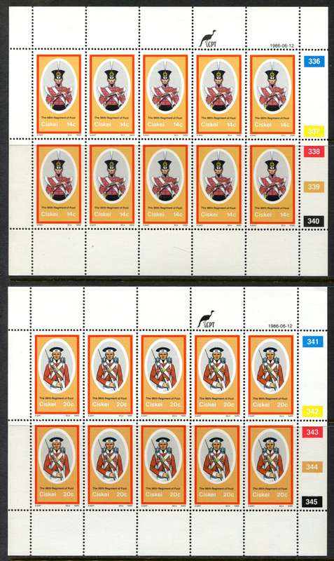 Ciskei - Set of 4 Complete Sheets of 10 - 1986 - MNH