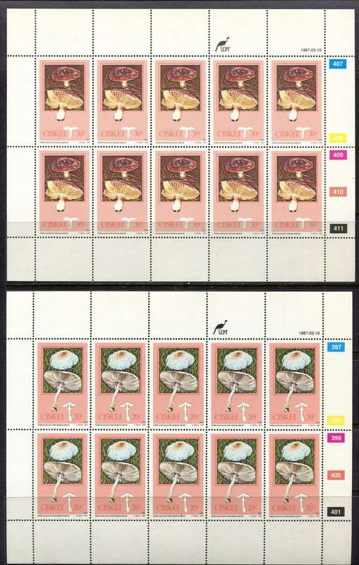 Ciskei - Set of 4 Complete Sheets of 10 - 1987 - MNH