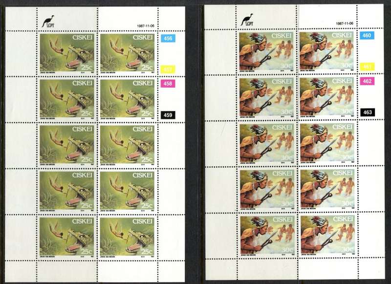 Ciskei - Set of 4 Complete Sheets of 10 - 1987 - MNH