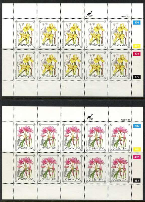 Ciskei - Set of 4 Complete Sheets of 10 - 1988 - MNH