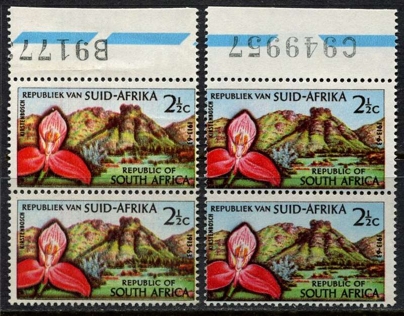 RSA - 2 Control Pairs - 1963 - MNH