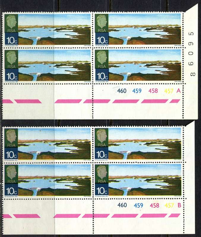 RSA - 6 Control Blocks of 4 - 1972 - MNH