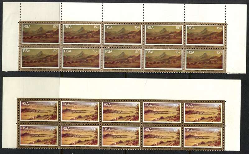 RSA -  2 Part Sheets of 10 - 1975 - MNH