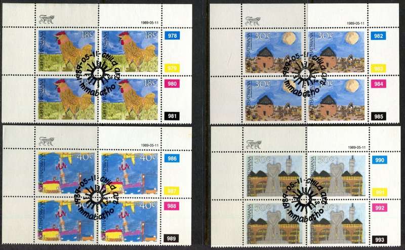 Bophuthatswana - Set of 4 Control Blocks of 4 - 1989 - CTO