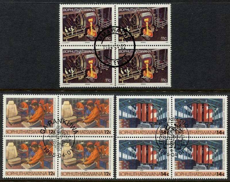 Bophuthatswana - 3 Blocks of 4 With Complete Cancellation - 1984-6 - CTO
