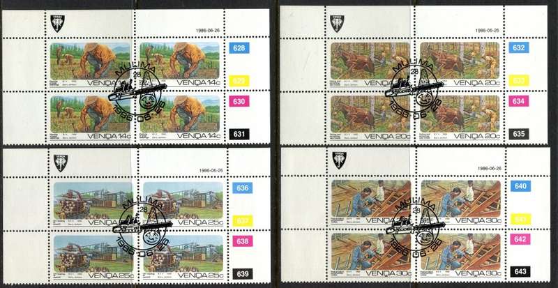Venda -  Set 4 Control Blocks of 4 - 1986 - CTO