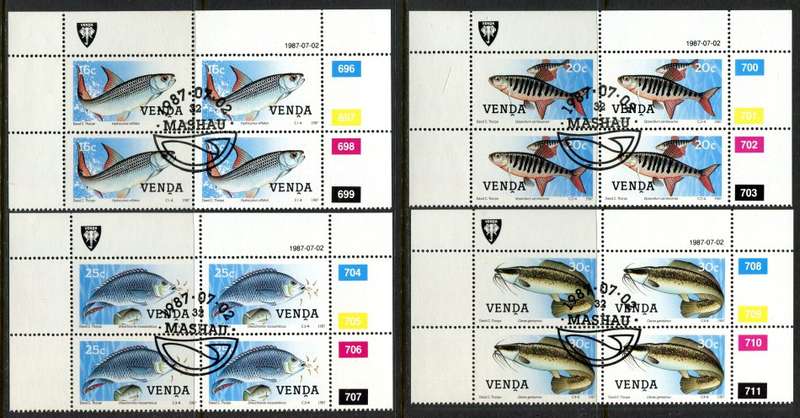 Venda -  Set 4 Control Blocks of 4 - 1987 - CTO