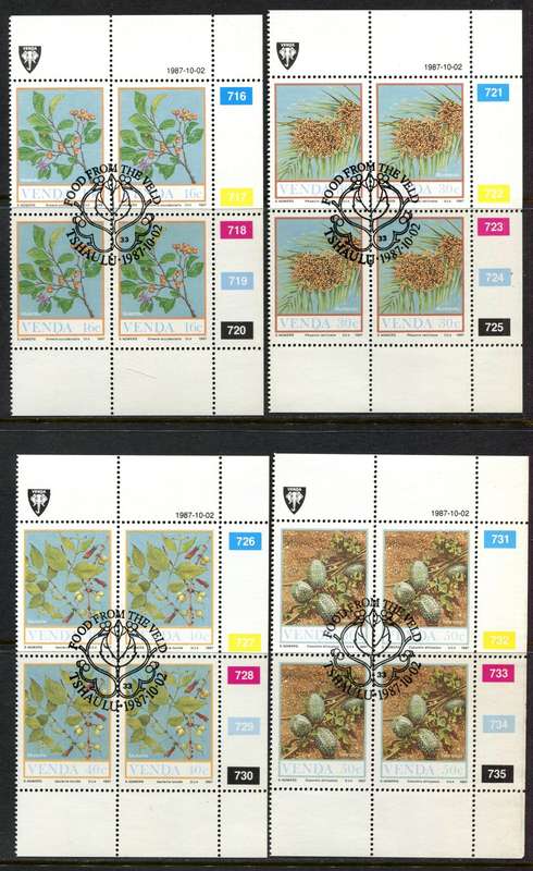 Venda -  Set 4 Control Blocks of 4 - 1987 - CTO