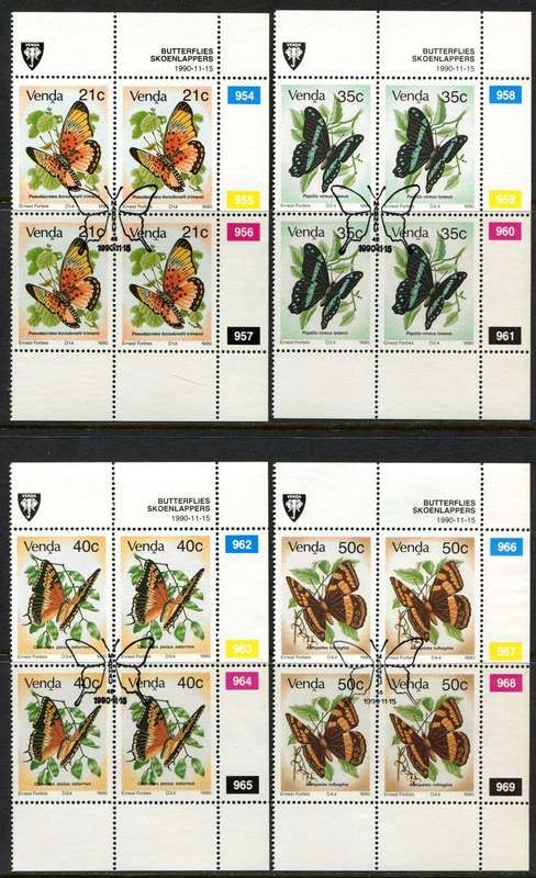 Venda -  Set 4 Control Blocks of 4 - 1990 - CTO