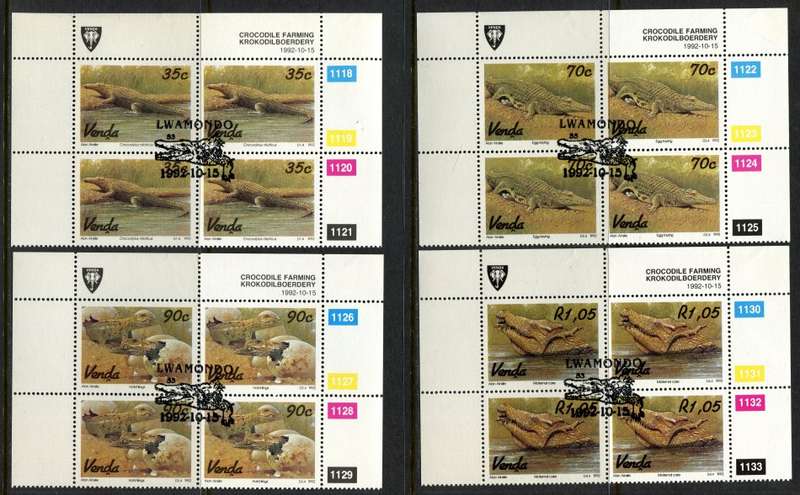 Venda -  Set 4 Control Blocks of 4 - 1992 - CTO