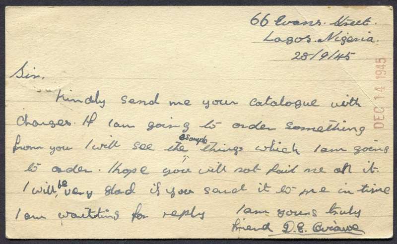 Nigeria - Post Card