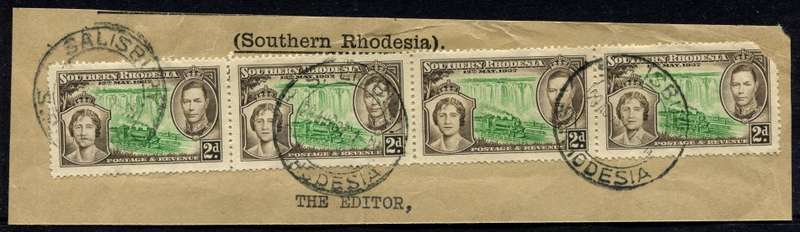 Southern Rhodesia - Used on Piece