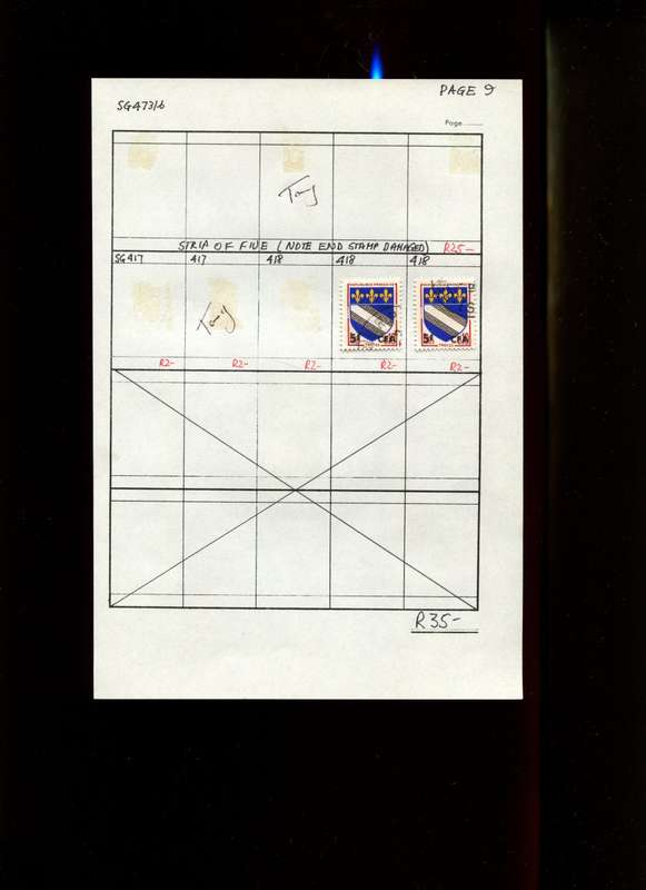 French Colonies - 2 Stamps Mounted (Hinged) on Approval Page