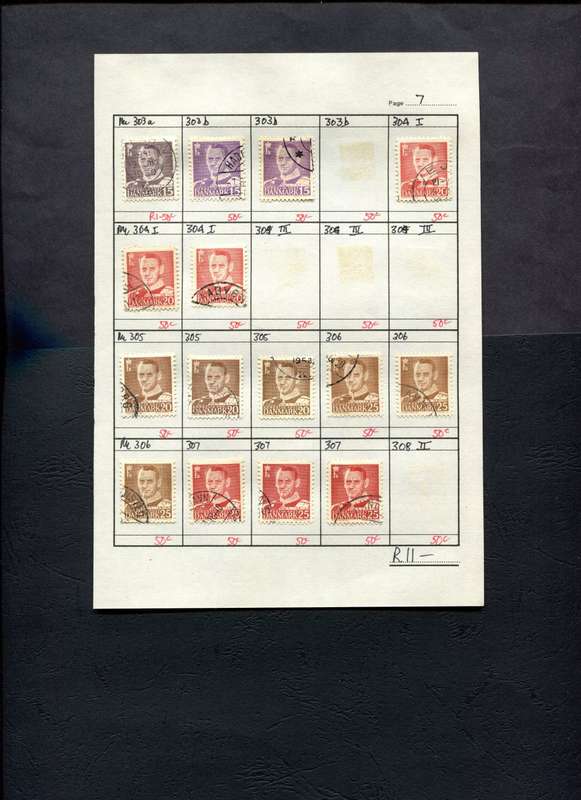 Denmark - 15 Stamps Mounted (Hinged) on Approval Page